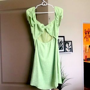 Spring Polka Dot Lime Green Dress
